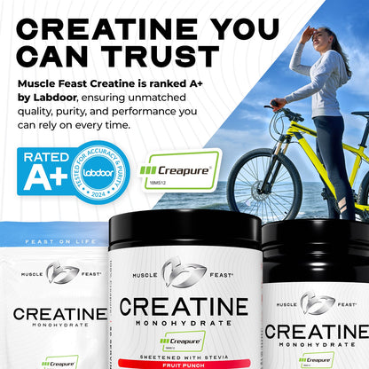 Creapure Creatine Monohydrate Powder, Vegan Keto