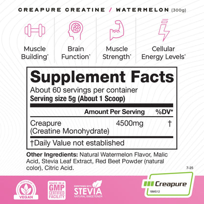 Creapure Creatine Monohydrate Powder, Vegan Keto